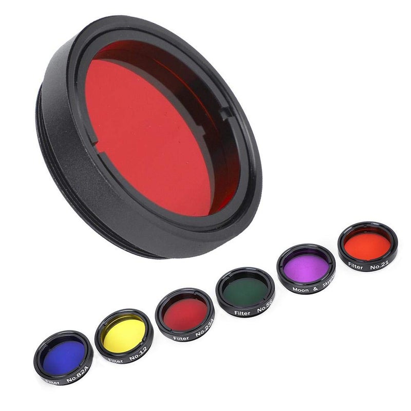Qiterr 6 PCS 1.25Inch Colorful Telescope Filter Kit, Telescope Moon Filter with Storage Box for Telescopes Eyepieces Astronomical Telescope Accessories Color Filter Moon Nebula Filter Filter - Image 5